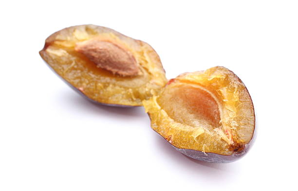 istock Fresh and natural plum on a white background 185835039