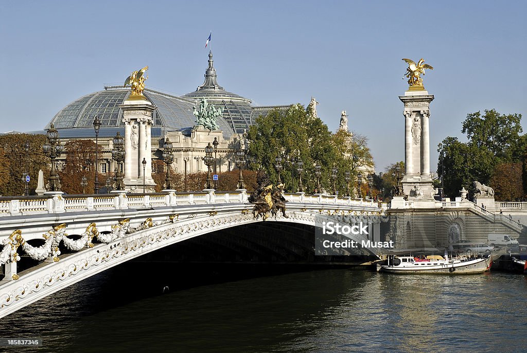 Ponte Alexandre III em Paris - Foto de stock de Arco - Característica arquitetônica royalty-free