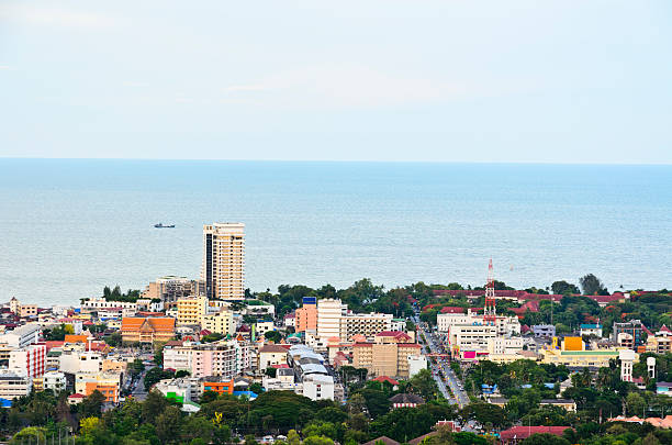 istock Beautiful high angle view Hua Hin city. 185841429