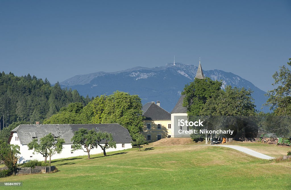 Ossiacher Tauern Chapel in Carinthia/Austria with mount Dobratsch in the background. Christianity Stock Photo