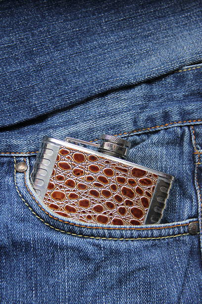 istock Flask in the jeans pocket 185842116