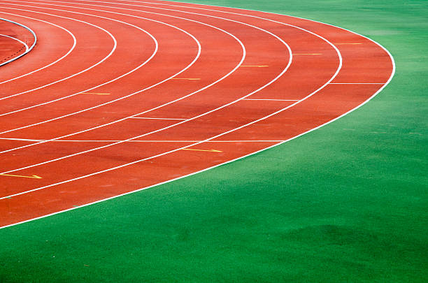 istock Starting grid of race track 185842525