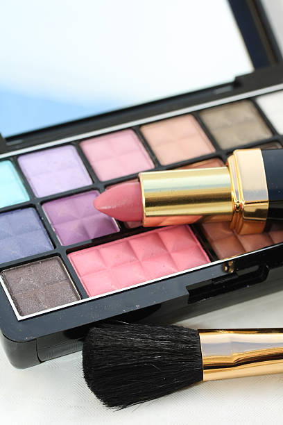 istock eye shadow palet with lipstick and brush 185842554
