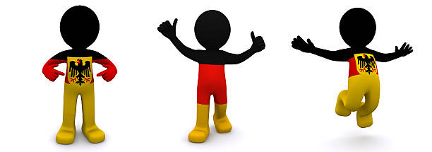 istock 3d character textured with  flag of Germany 185842670