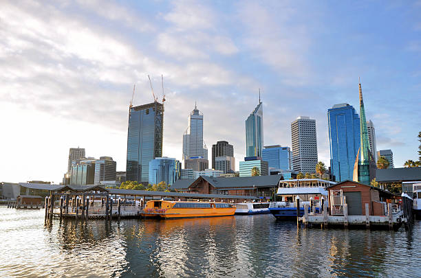 istock Perth Skyline from Swan River at Sunset 185842950