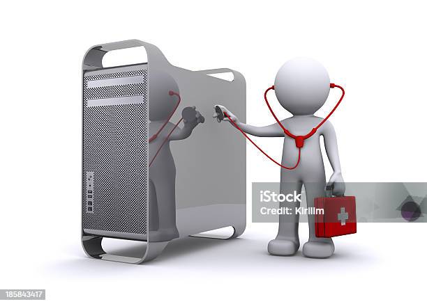 Medico Esaminando Un Pc Mac - Fotografie stock e altre immagini di Riparare - Riparare, Accudire, Attrezzatura