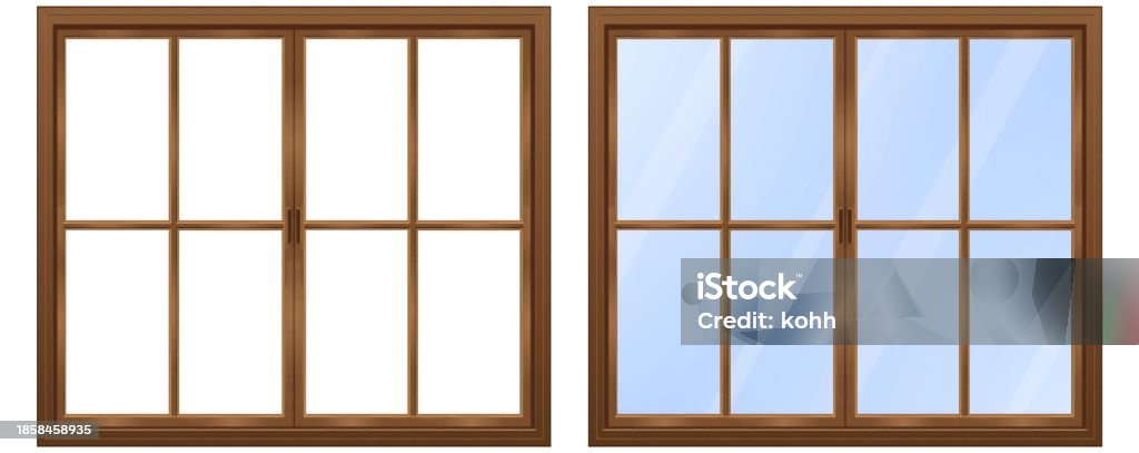 Western Style Window Western Style Retro Double Casement Windowbrownwith And Without Glass ...