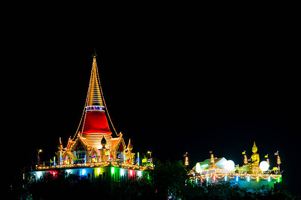 istock Annual night temple festival 185846179