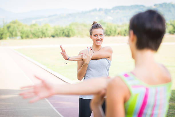 istock Group of People doing Stretching Exercises 185847309