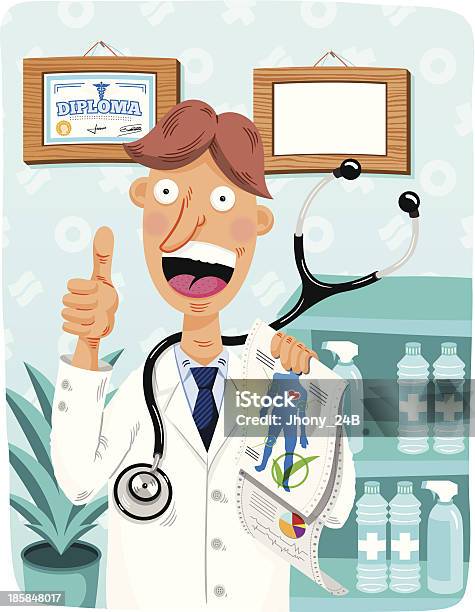 의사의 처방 의약품 건강 진단에 대한 스톡 벡터 아트 및 기타 이미지 - 건강 진단, 건강관리와 의술, 건강한 생활방식