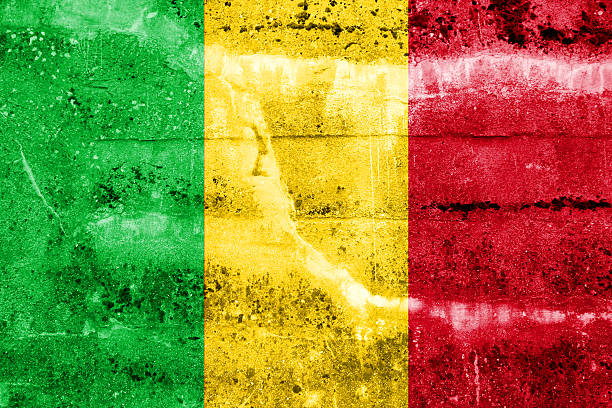 istock Mali Flag painted on grunge wall 185848089