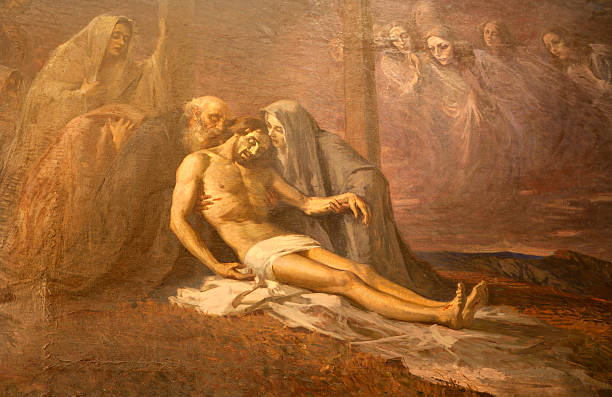 istock Milan - paint of Deposition from the cross 185848328