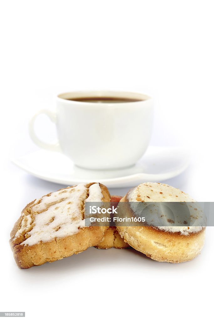Kawa z plików cookie - Zbiór zdjęć royalty-free (Białe tło)