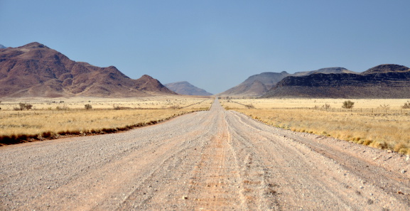 Desert Highway in Namibia.
