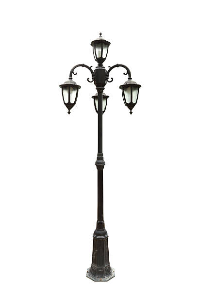 istock old street lamppost on white background 185854235