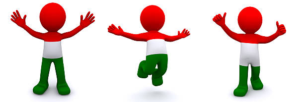 istock 3d character textured with flag of Hungary 185854783