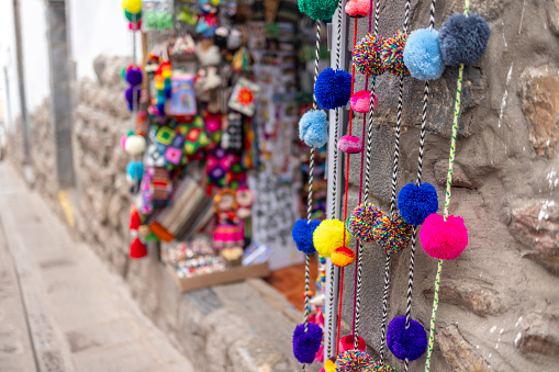 Handicrafts for sale in the city of Cuzco