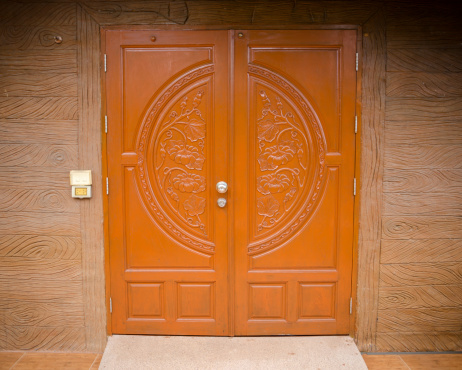 vintage oriental wooden doors.
