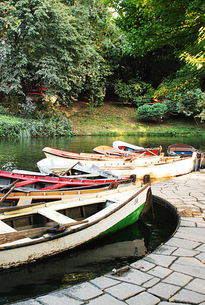 istock Boats in a pond 185857395