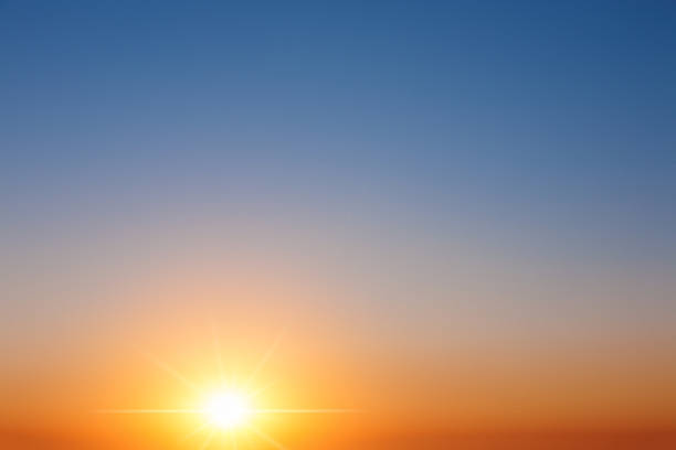 Sun and sky photographed right after sunrise.