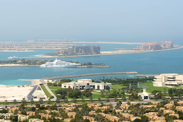 istock View on Jumeirah Palm man-made island, Dubai, UAE 185857702