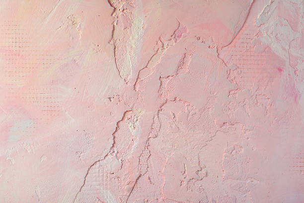 istock Wall with pink and yellow texture 185858136