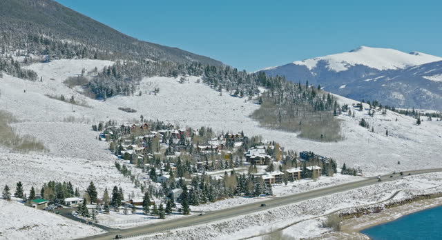 Aerial View of Interstate 70 in Dillon, Colorado