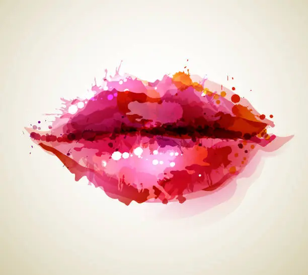 Vector illustration of Beautiful woman lips