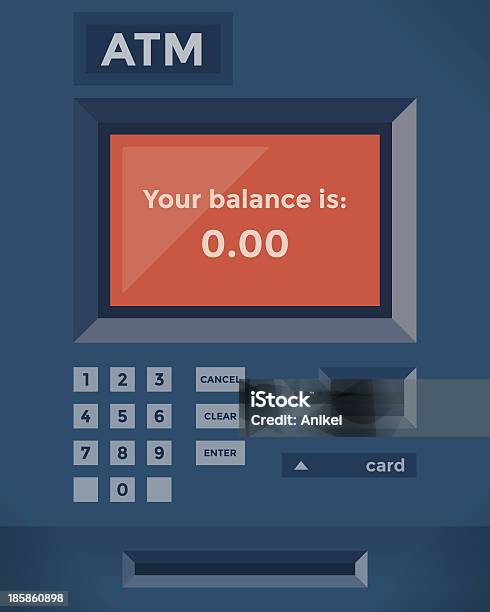 Vetores de O Seu Saldo É Zero e mais imagens de Equilíbrio - Equilíbrio, Zero, Caixa automático