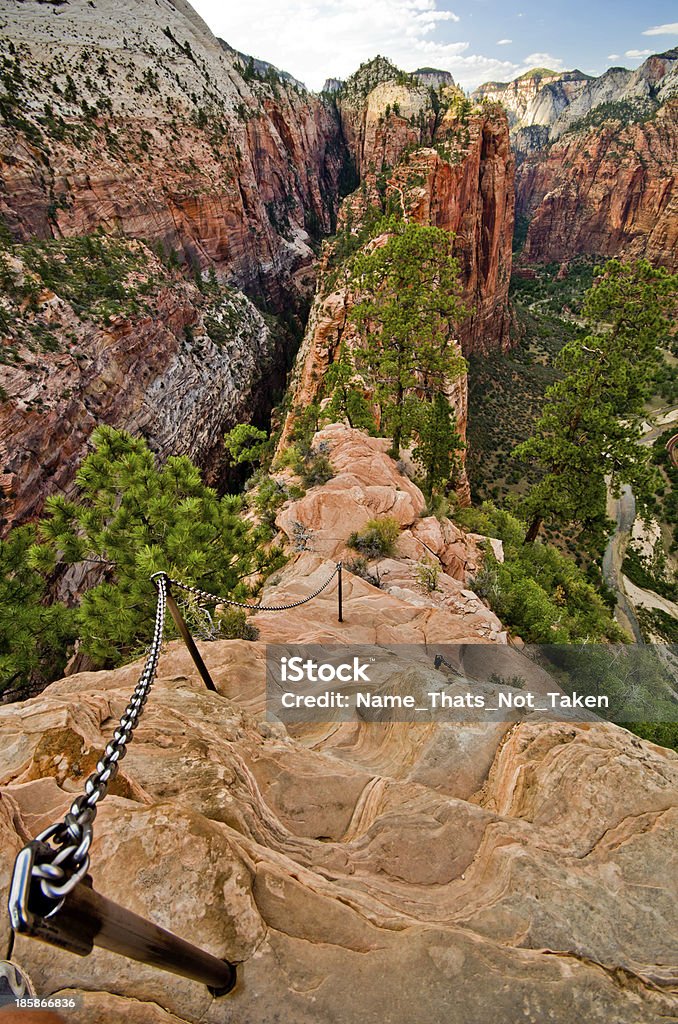 Scenery from the Angels Landing hike at Zion National Park. Scenery from the Angels Landing hike at Zion National Park Adventure Stock Photo