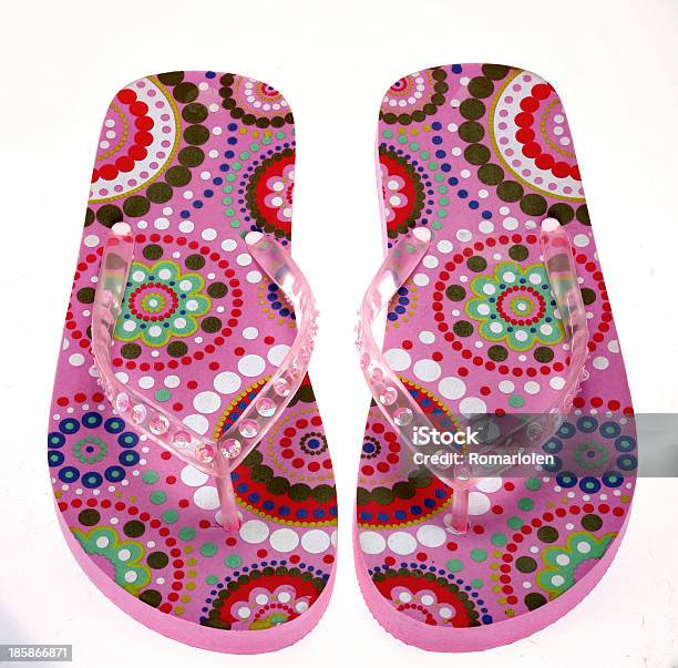 Patterned Flipflops Stock Photo - Download Image Now - Adult, Casual Clothing, Close-up