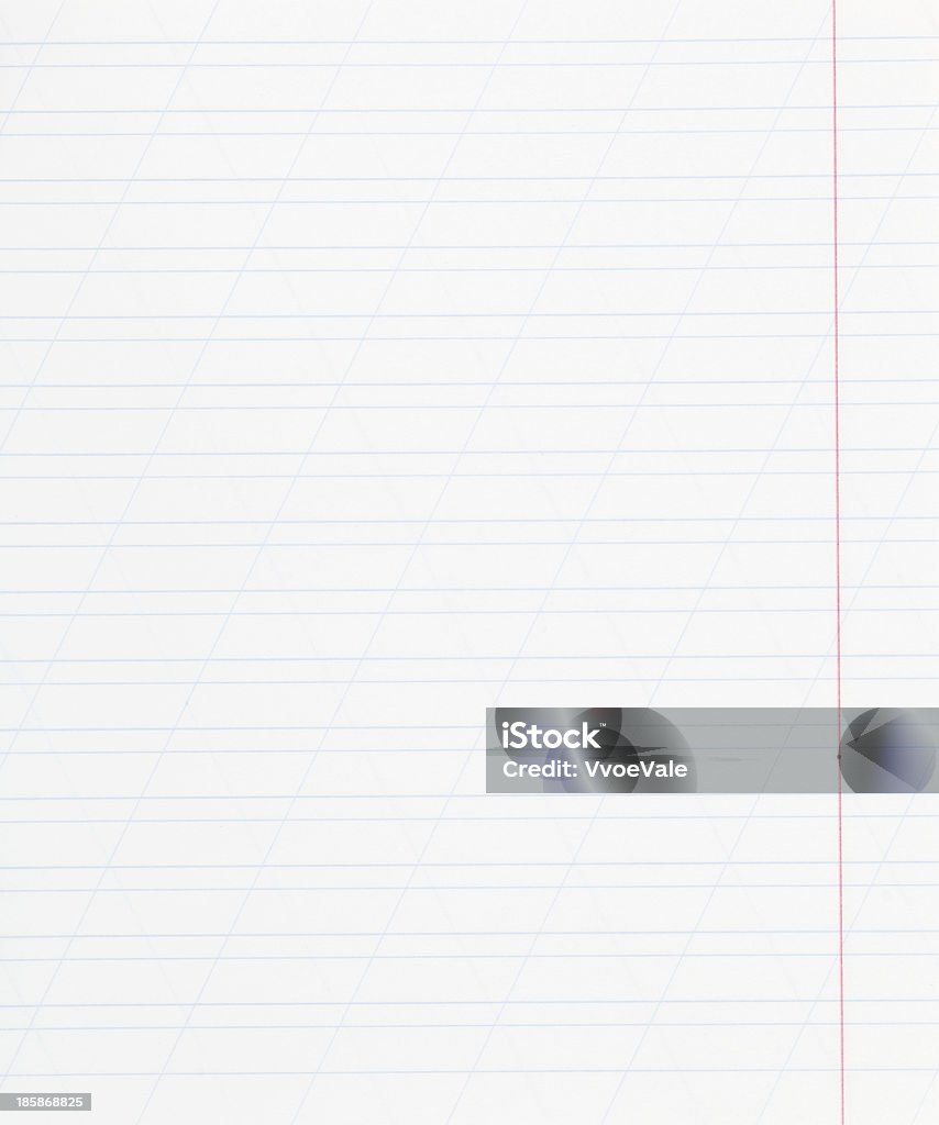 Estrecho de cuaderno forrado de papel hoja - Foto de stock de Blanco - Color libre de derechos