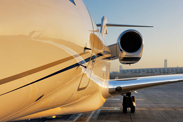 istock Beautiful shape of a private jet 185869956