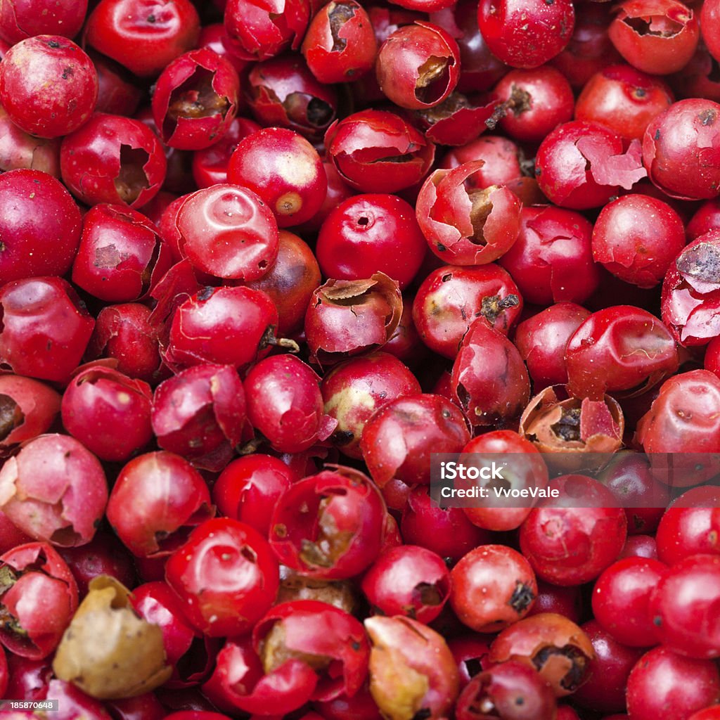 I grani di pepe Peperoncino rosso - Foto stock royalty-free di Alimenti secchi