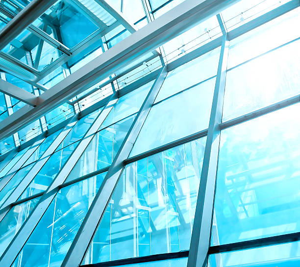 istock futuristic architecture inside contemporary business hallway, ai 185873986