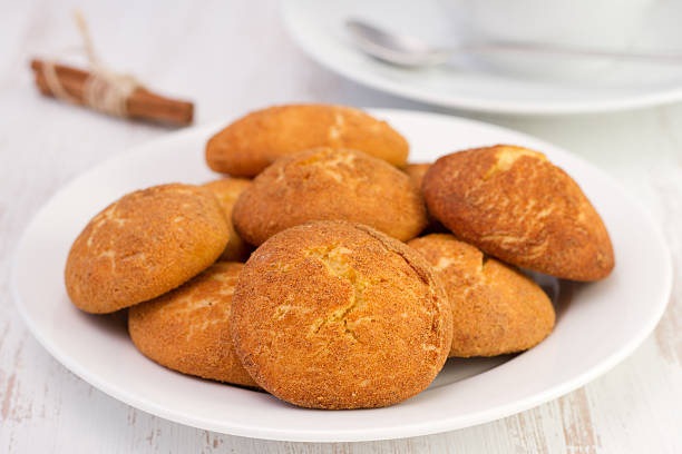 istock cookies with cinnamon on the white plate 185875189
