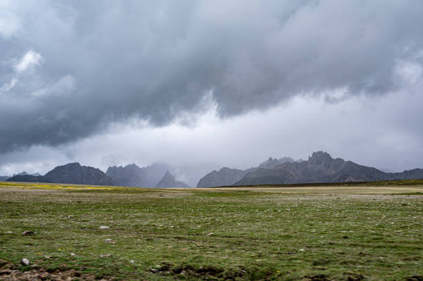 istock The grassland topography on a cloudy plateau 1858778496