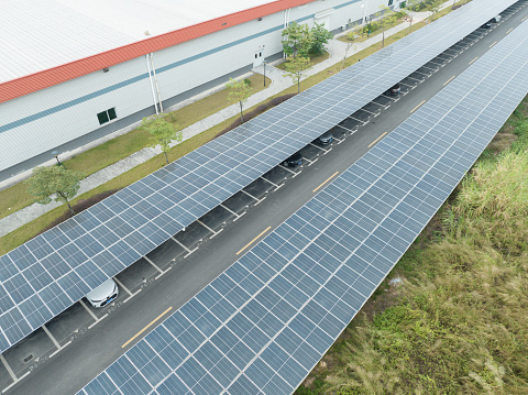 Solar powered parking garage