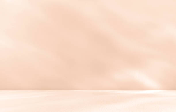 istock Empty Autumn beige cream room studio with shadow for product presentation. Cosmetic display room. 1858794169