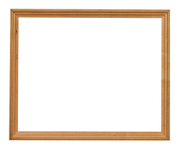 istock narrow brown wooden picture frame 185881263