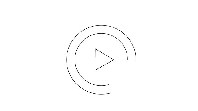 animated sketch of the play button icon