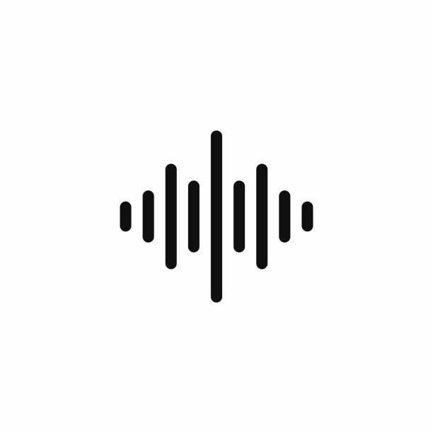 stockillustraties, clipart, cartoons en iconen met sound wave icon isolated on white background - frequentie