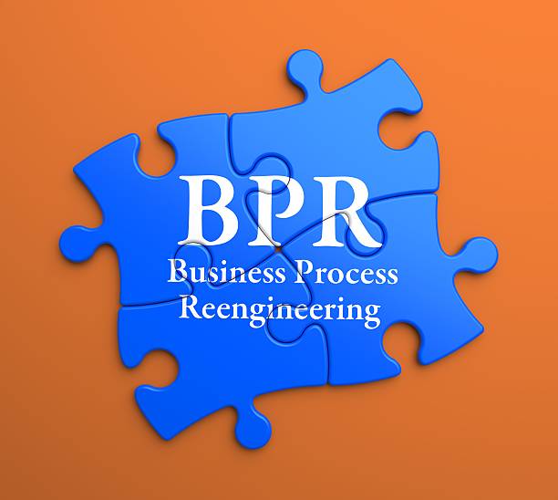 bpr en blue puzzle piezas.  concepto de negocios. - proceso empresarial fotos fotografías e imágenes de stock