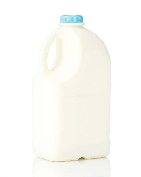 istock Bottle with milk isolated on white background 185884709
