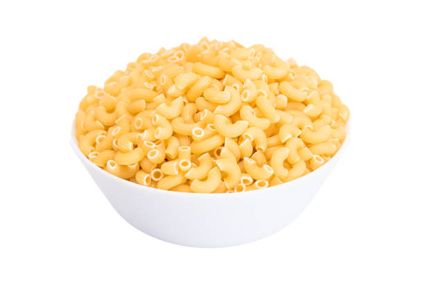 istock Uncooked Chifferi Rigati Pasta in White Cup Isolated on White Background 1858849292