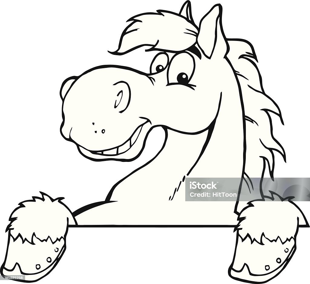 Black and White Horse Mascot Cartoon Head Similar Illustrations: Animal stock vector