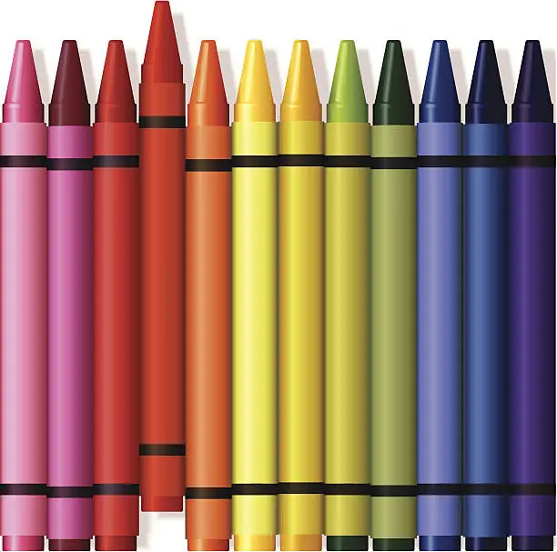 Vector illustration of Crayons Illustration