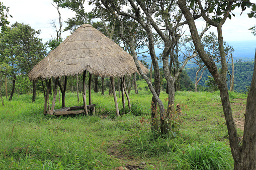 Straw hut on the mountain