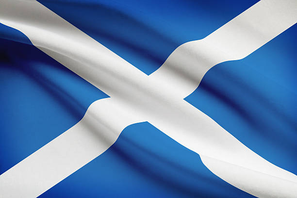 istock Series of ruffled flags. Scotland. 185886130