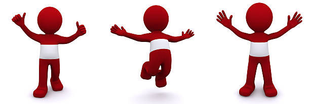 istock 3d character textured with flag of Latvia 185886185